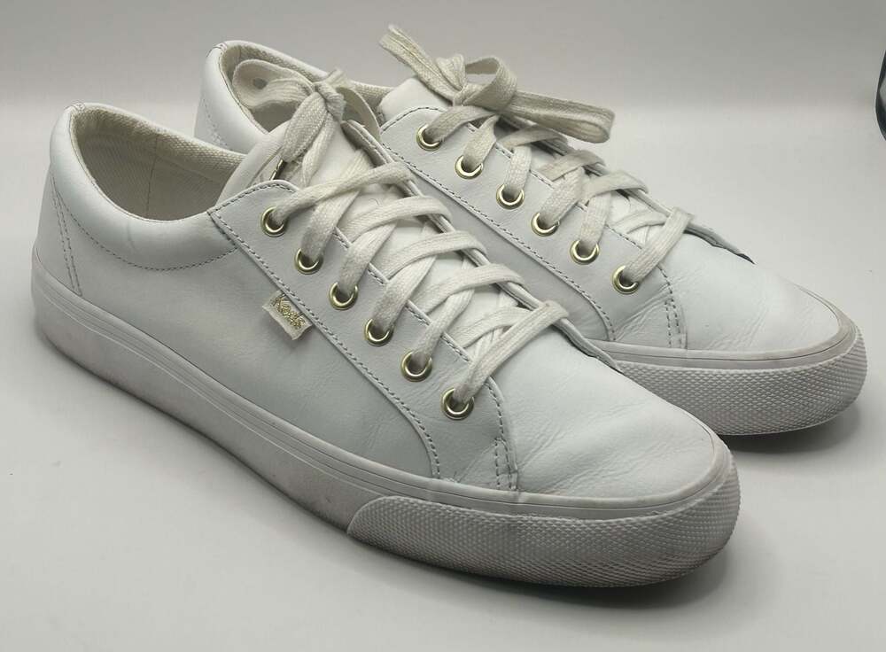Keds Women's White Leather Sneakers Size 10